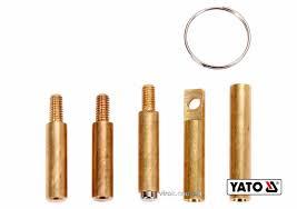 Латунні Наконечники для протягання кабелів YATO магнітні з кільцем, 5 шт YT-23201
