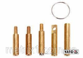 Латунні Наконечники для протягання кабелів YATO магнітні з кільцем, 5 шт YT-23201, фото 1