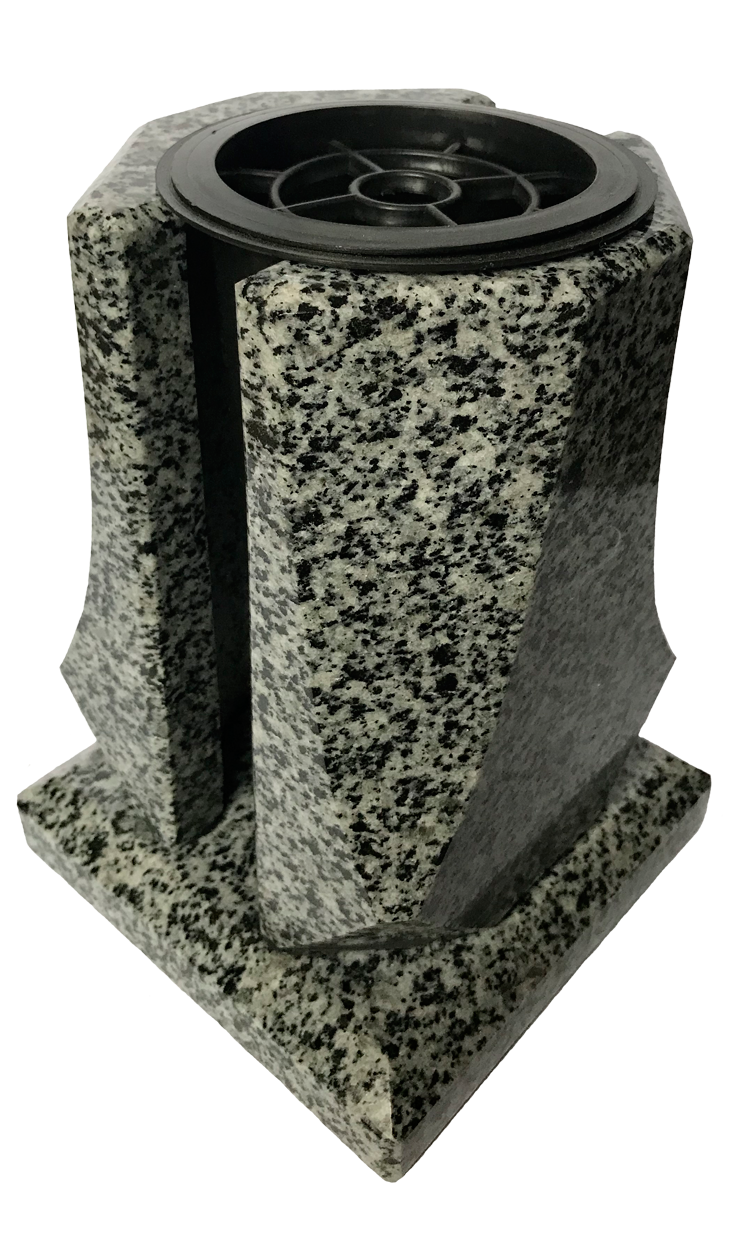 Ваза з граніту покостівка на пам'ятник (могилу) 21 см. модель №4, фото 1