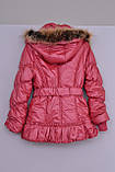 Л-87 Куртка зимова для дівчинки зріст 140 червона, фото 2