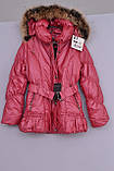 Л-87 Куртка зимова для дівчинки зріст 140 червона, фото 3