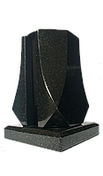 Гранитная ваза на памятник (кладбище), из гранита габбро, №4