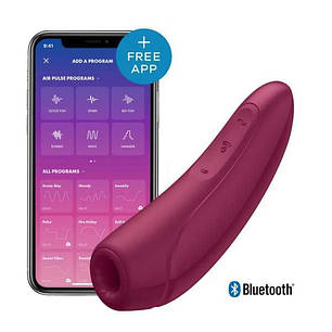 Вакуумний кліторальний стимулятор Satisfyer Curvy 1+ Red | Puls69, фото 2