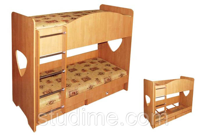 Ліжко дитяче двоярусне "Сердечко", фото 1