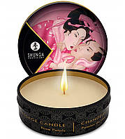 Массажная свеча Shunga Mini Massage Candle Rose Petal с запахом розы | Knopka