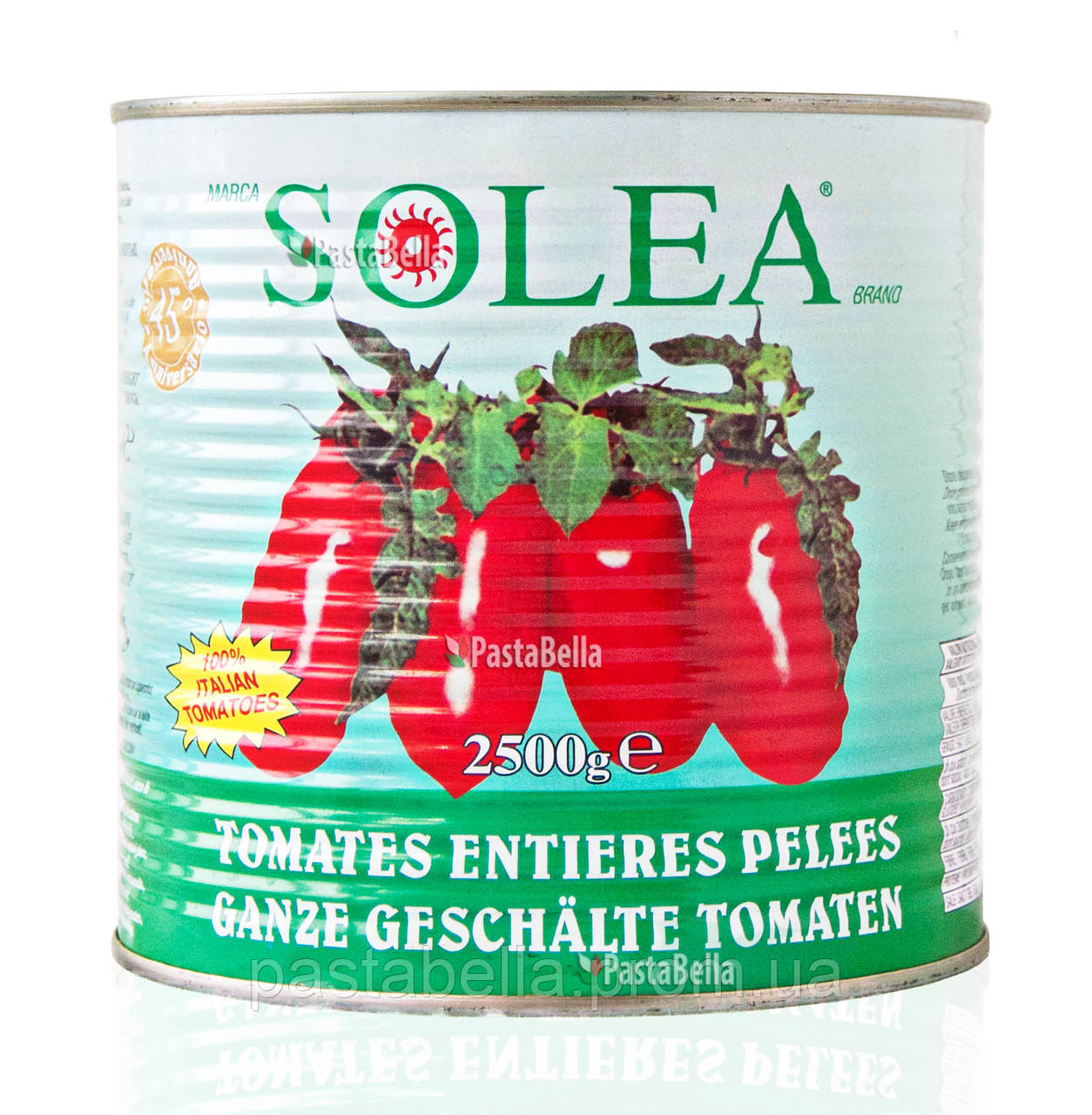 Італійські Томати пелаті у власному соку - Pomodori pelati 2500g "Solea" Pastabella