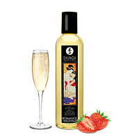 Массажное масло Shunga Erotic Massage Oil с ароматом клубники 250мл | Knopka
