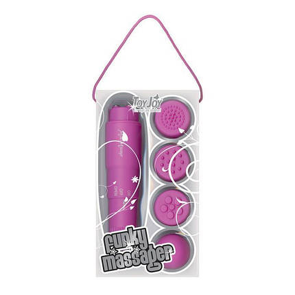Кліторальний вібратор Funky Massager від Toy Joy, малиновий | Puls69, фото 2
