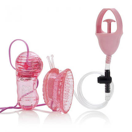 Вакуумна помпа з вібрацією Intimate Pump Butterfly Clitoral Pump | Knopka, фото 2