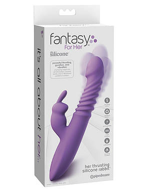 Багатофункціональний вібратор Fantasy For Her Her Thrusting Silicone Rabbit від Pipedream | Puls69, фото 2