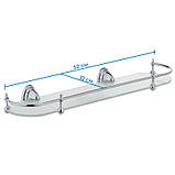 Полиця для ванної кімнати скляна Zerix LR1507 (LL1406), фото 2