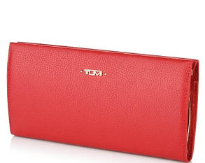 Шкіряний жіночий гаманець TUMI 1061 E червоний, фото 2