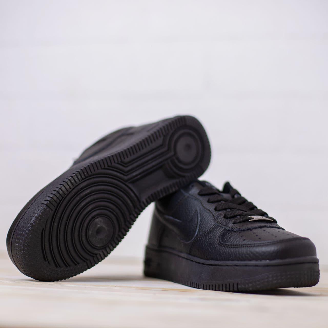 Nike Air Force low чорні найк кросовики чоловічі форс кеди 41hi 4243\4465