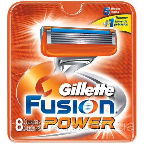 Змінні касети Gillette Fusion Power 8 шт. (Жилет Ф'южин Пауер) 