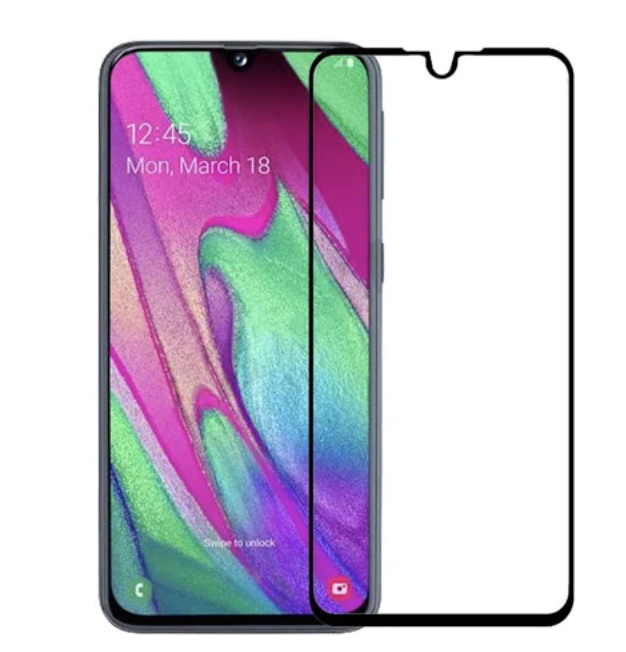 Захисне скло Samsung A405 Galaxy A40, Full Glue, колір чорний, фото 1
