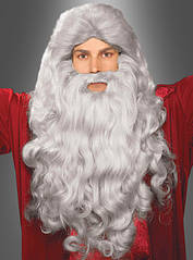 Борода і перуку для костюма Діда Мороза, фокусника