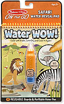 Melissa & Doug Чарівне водне багаторазове розмальовування Сафарі 9441 On the Go Water Wow! Safari