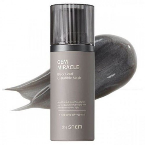 Saem Gem Miracle Black Pearl O2 Bubble Mask Кислородна маска для обличчя з екстрактом чорних перлів, 105 г