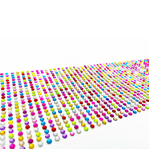 Кольорові стрази клейові 3 мм. прикраси 1200 шт., фото 1