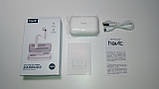 Бездротові навушники HAVIT TW935 Bluetooth V5.0 з кейсом, white, фото 7