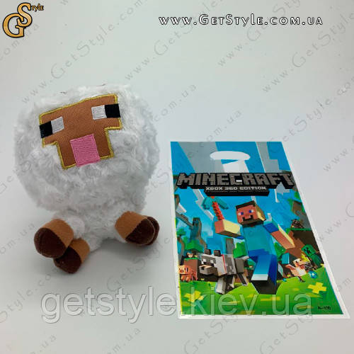 Плюшева овечка з гри Майнкрафт — "Minecraft Sheep" — 16 см із пакетом