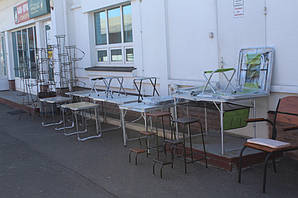 Комплекты пикниковой мебели, складные столы