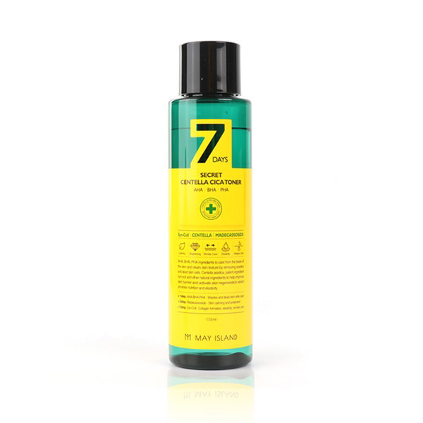 May Island 7days Secret Centella Cica Toner Тонер з відсотковою азіатською, 155 мл