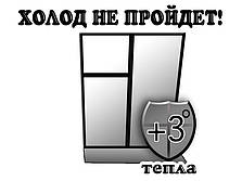 Термо плівка для утеплення вікон (2x3м + 20м скотча) трет'є скло, фото 4