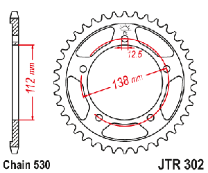 JTR855.46 звезда задняя YAMAHA XJ 600, XT 660 (ведомая