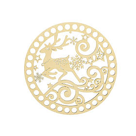 Заготівля з фанери ажурна кругла -54 (14 см)