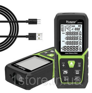 Лазерний далекомір Huepar LM50A з акумулятором