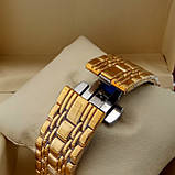 Механічні чоловічі наручні годинники скелетоны Rolex A190 Skeleton золотого кольору з автопідзаводом чорний циферб, фото 6