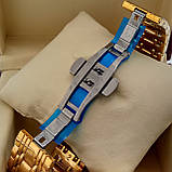 Механічні чоловічі наручні годинники скелетоны Rolex A190 Skeleton золотого кольору з автопідзаводом чорний циферб, фото 7