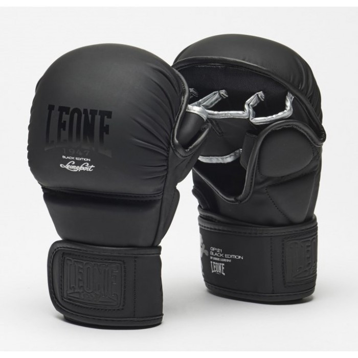 Перчатки кожаные для MMA Leone Black L черные