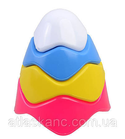 Іграшка Пластикова Піраміда Хвиля No 1 10 х 13 см Bamsic 1804, фото 1