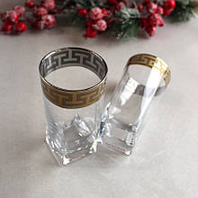 Набір склянок для коктейлю з позолотою Гусь-Хрустальний "Версаче" 300 мл 6 шт (GE08-300/S)