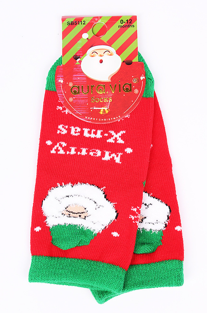 Шкарпетки новорічні дитячі на 1 рік 126847S, фото 1
