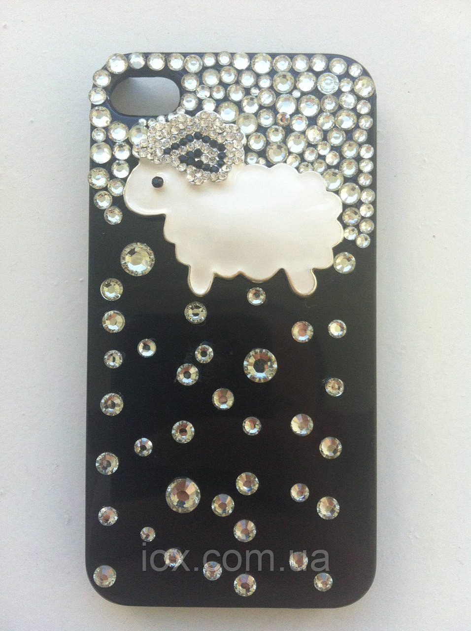 Чохол "Баранець" з камінням Swarovski для iPhone 4/4s