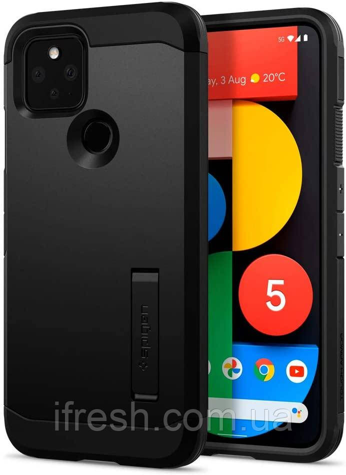 Чохол Spigen для Google Pixel 5 Tough Armor, Black (ACS01899), фото 1
