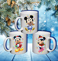 Сімейні білі чашки (кухлі) з принтом "Сім'я Панд"