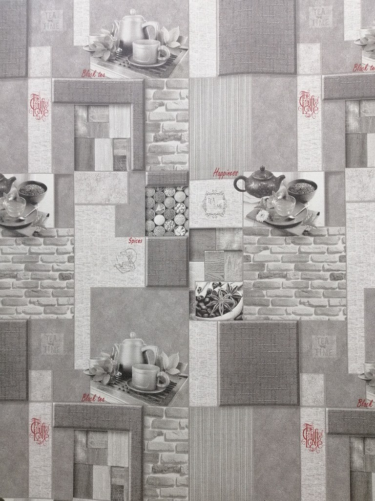 Вінілові шпалери в зал гаряче тиснення Vinil LS Кориця сірі ЭШТ6-1209 (1.06х10.05м), фото 1