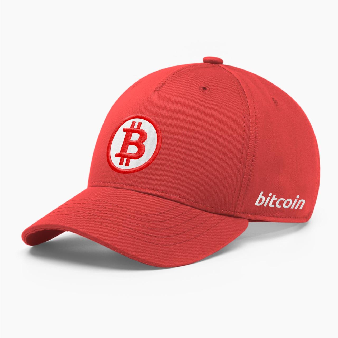 Кепка бейсболка INAL Біткоін Bitcoin BTC S / 53-54 Червоний 7353