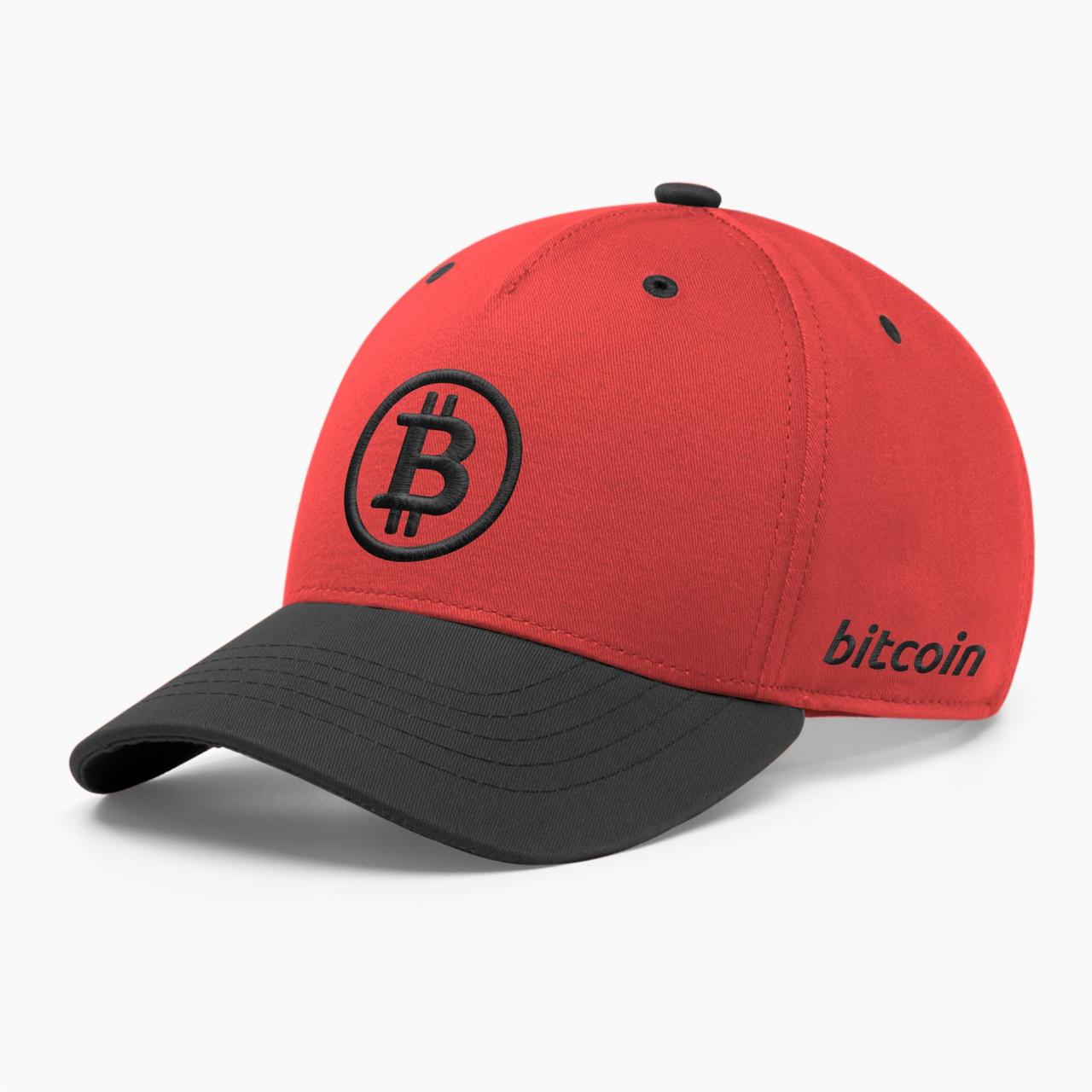 Кепка бейсболка INAL Біткоін Bitcoin BTC S / 53-54 Червоний 11553