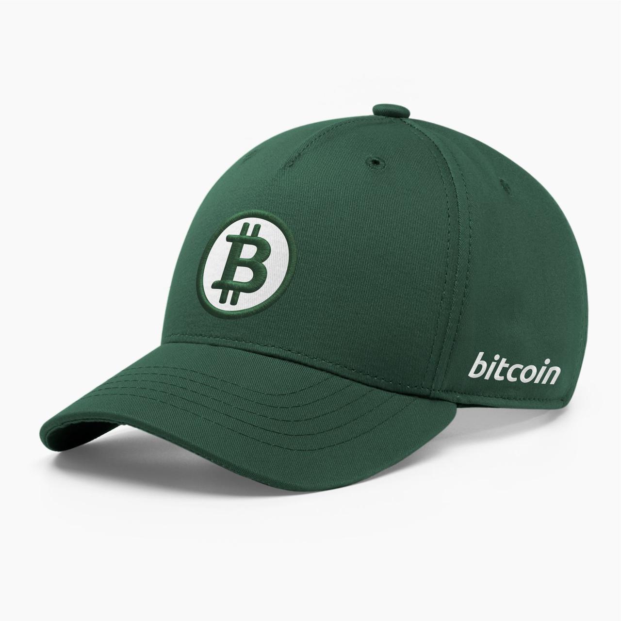 Кепка бейсболка INAL Биткоин Bitcoin BTC M / 55-56 RU Зелений 11755