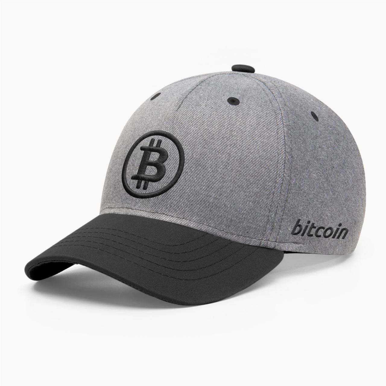 Кепка бейсболка INAL Біткоін Bitcoin BTC S / 53-54 Сірий/ Чорний 64353