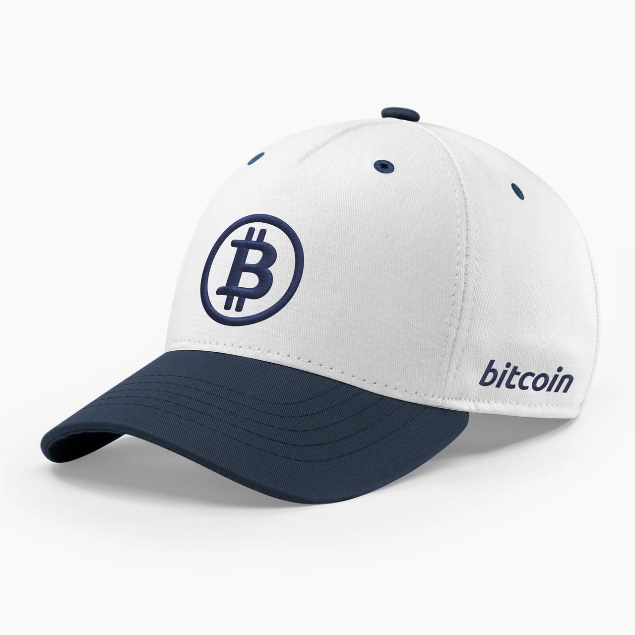 Кепка бейсболка INAL Біткоін Bitcoin BTC S / 53-54 Білий 73053