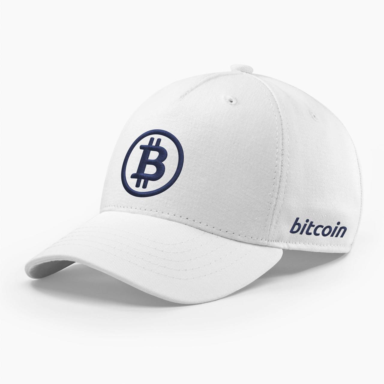 Кепка бейсболка INAL Биткоин Bitcoin BTC M / 55-56 RU Білий 80455