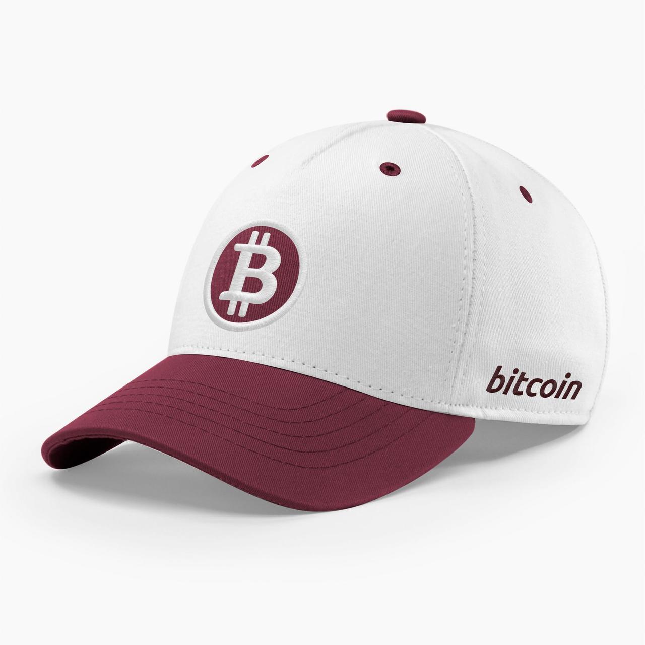 Кепка бейсболка INAL Биткоин Bitcoin BTC M / 55-56 RU Білий 86655
