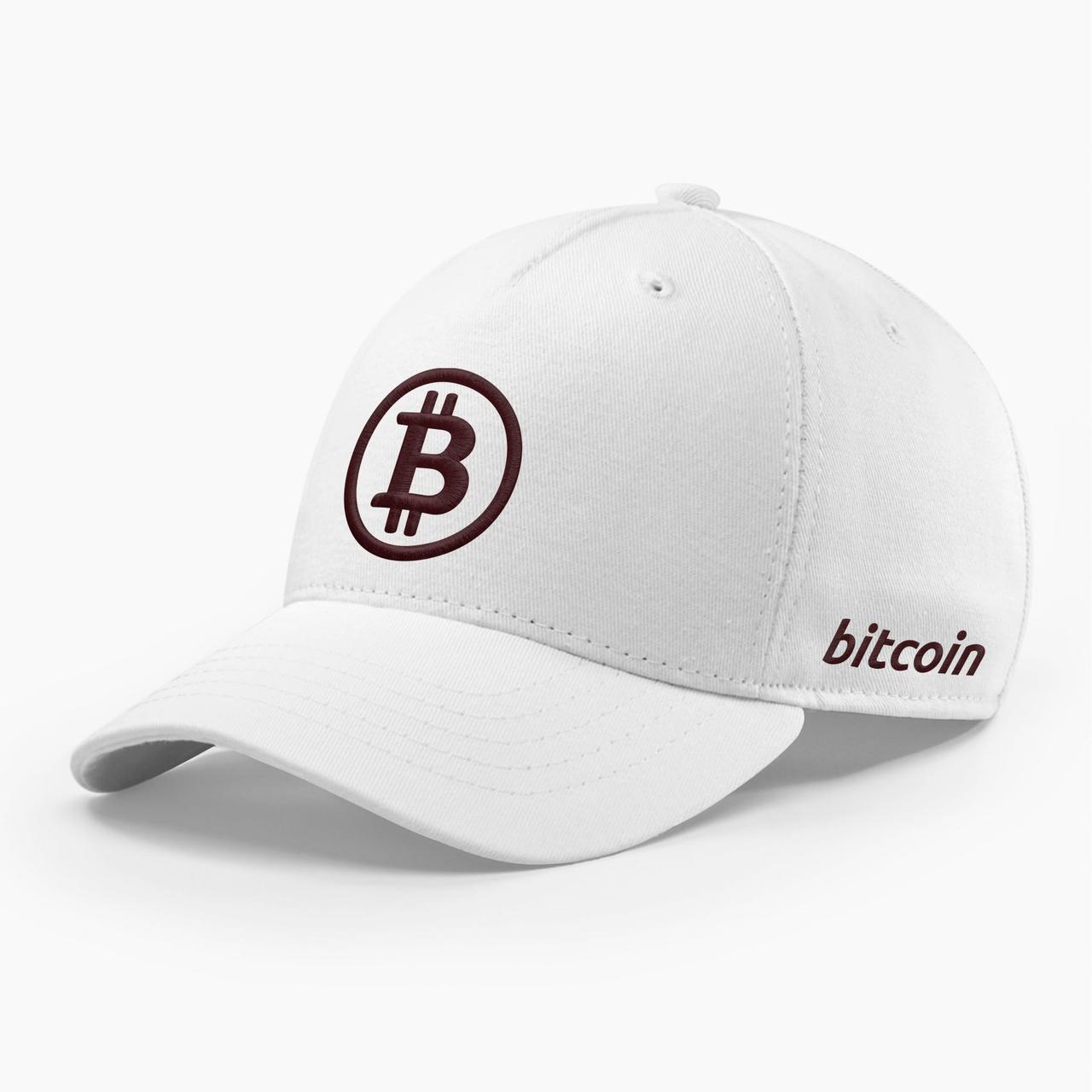 Кепка бейсболка INAL Біткоін Bitcoin BTC S / 53-54 Білий 91853