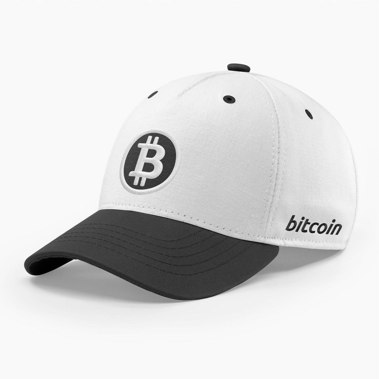 Кепка бейсболка INAL Біткоін Bitcoin BTC S / 53-54 Білий/ Чорний 100853